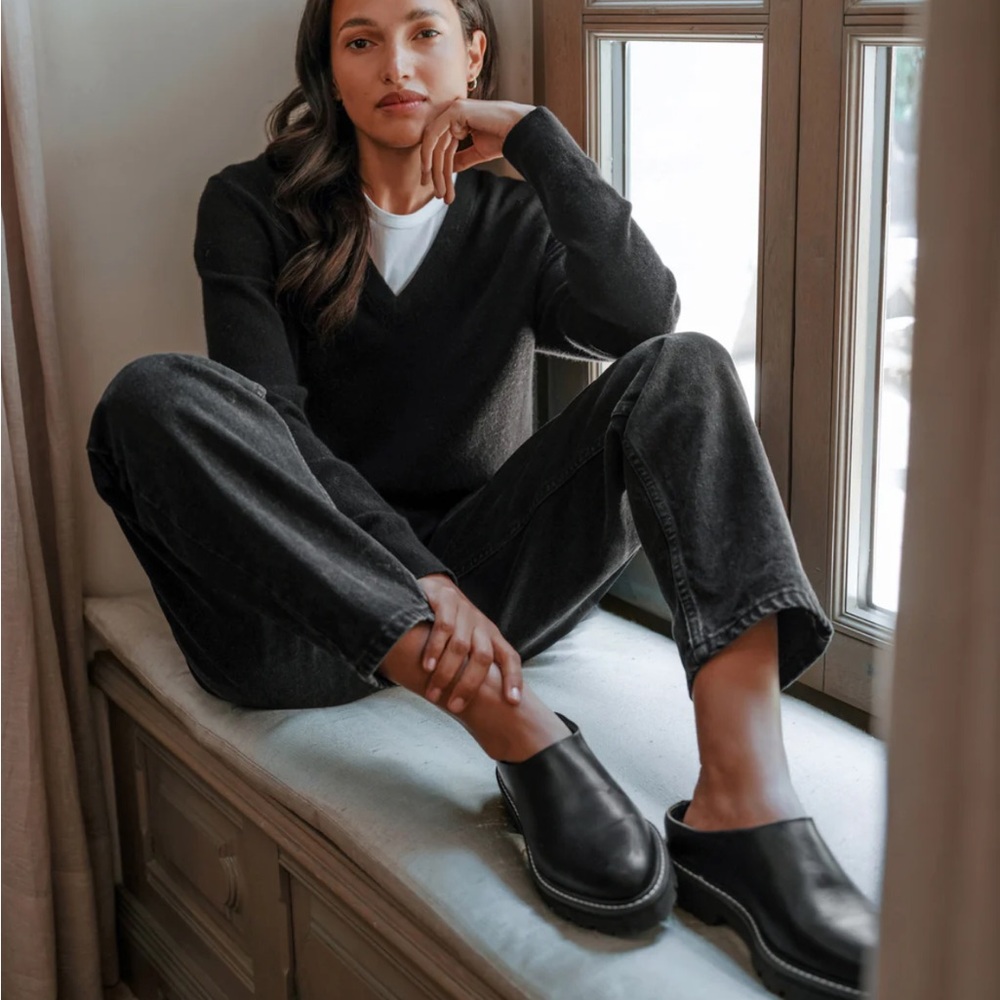 Jenni Kayne Leather Lug Mule